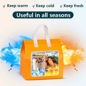 Sac isotherme écologique en PP non tissé KAISEN avec poignée en corde pour aliments, déjeuner, isolation thermique - Product Image 3