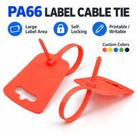 Attaches-câbles en plastique auto-bloquantes, étanches, imprimables au laser, avec identification par code-barres, pour suivi logistique, en PA66, pour signalisation de grande taille