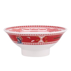 Cinq bols Guochao <span class=keywords><strong>en</strong></span> plastique résistant à la chaleur, style Hong Kong, pour nouilles instantanées épaisses et éclatantes, idéales pour les restaurants de nouilles Malatang - Product Image 2