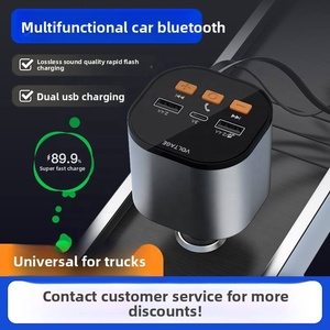 Allume-cigare multifonctionnel PD, chargeur de voiture Type-C 12-24V sans fil pour lecteur MP3, appels sans perte, QC3.0, rapide et rétractable - Product Image 5