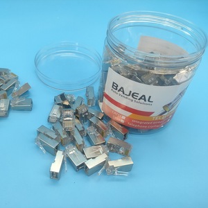 หัวต่ออีเธอร์เน็ต BAJEAL RJ45 Cat6 แบบมีฉนวนป้องกัน ชุบทองแดง 8 ขา บรรจุในกระป๋อง - Product Image 1