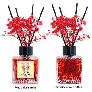 Difusor de caña de 100ml nuevo estilo personalizado fragancia de Perfume para el hogar de lujo Arom Stick flor seca juegos de difusor de caña cuadrada - Product Image 4