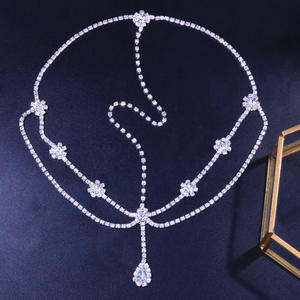 زهرة كريستال متفجرة عقال الزفاف اكسسوارات الزفاف الأزياء قطرة الحاجب فاتن - Product Image 4