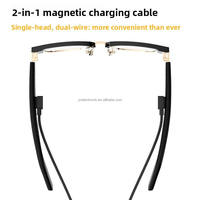 Câble de charge magnétique en PVC personnalisé 2026 pour montres connectées, lunettes et écouteurs - Connecteurs USB-A/USB-C, chargeur pour petits appareils