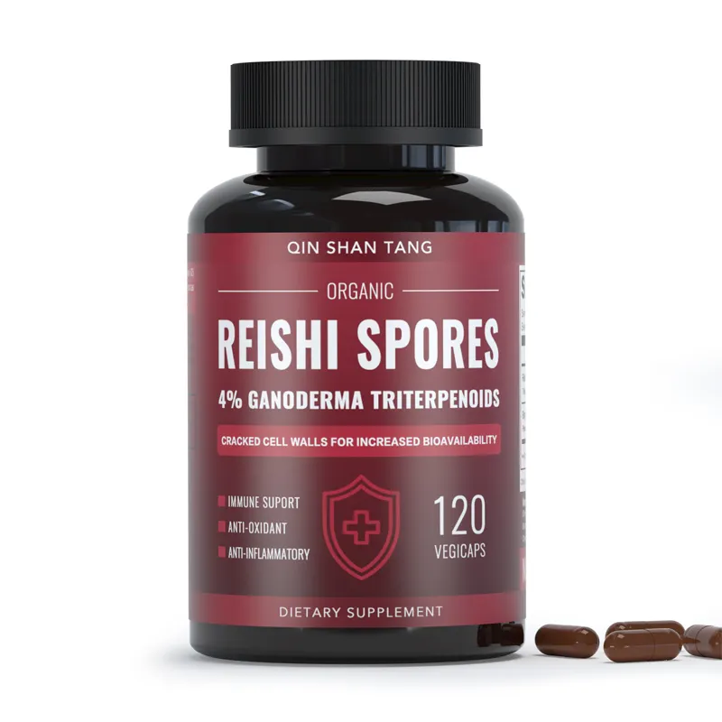 Reishi organico guscio rotto capsula integratore Ganoderma Lucidum estratto di Spore in polvere Capsule Ganoderma fungo capsula