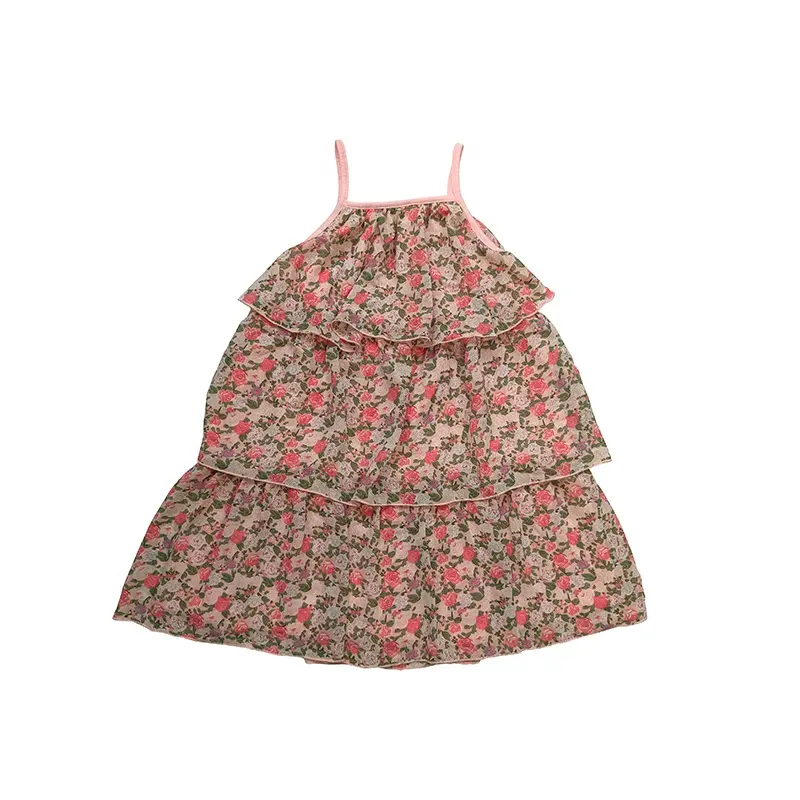 Summer Wholesale Custom Design Flower Baby Toddler Kids Slip Dress Baby Girls Dress