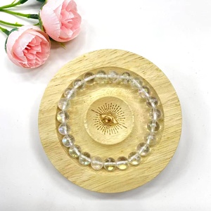 Gran oferta, pulsera elástica de cuentas de piedra Natural redonda, pulseras de cuentas de piedras preciosas multicolores de cristal - Product Image 3