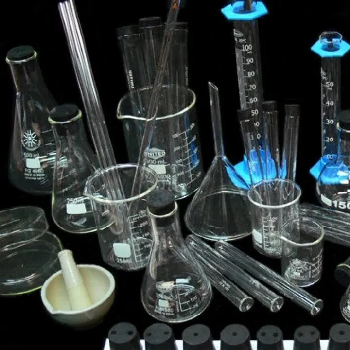 Frascos de vidrio de borosilicato de ciencia, pipeta de embudo separadora, matraz 1000 con tornillo C, kit de destilación, vidrio de laboratorio articulado