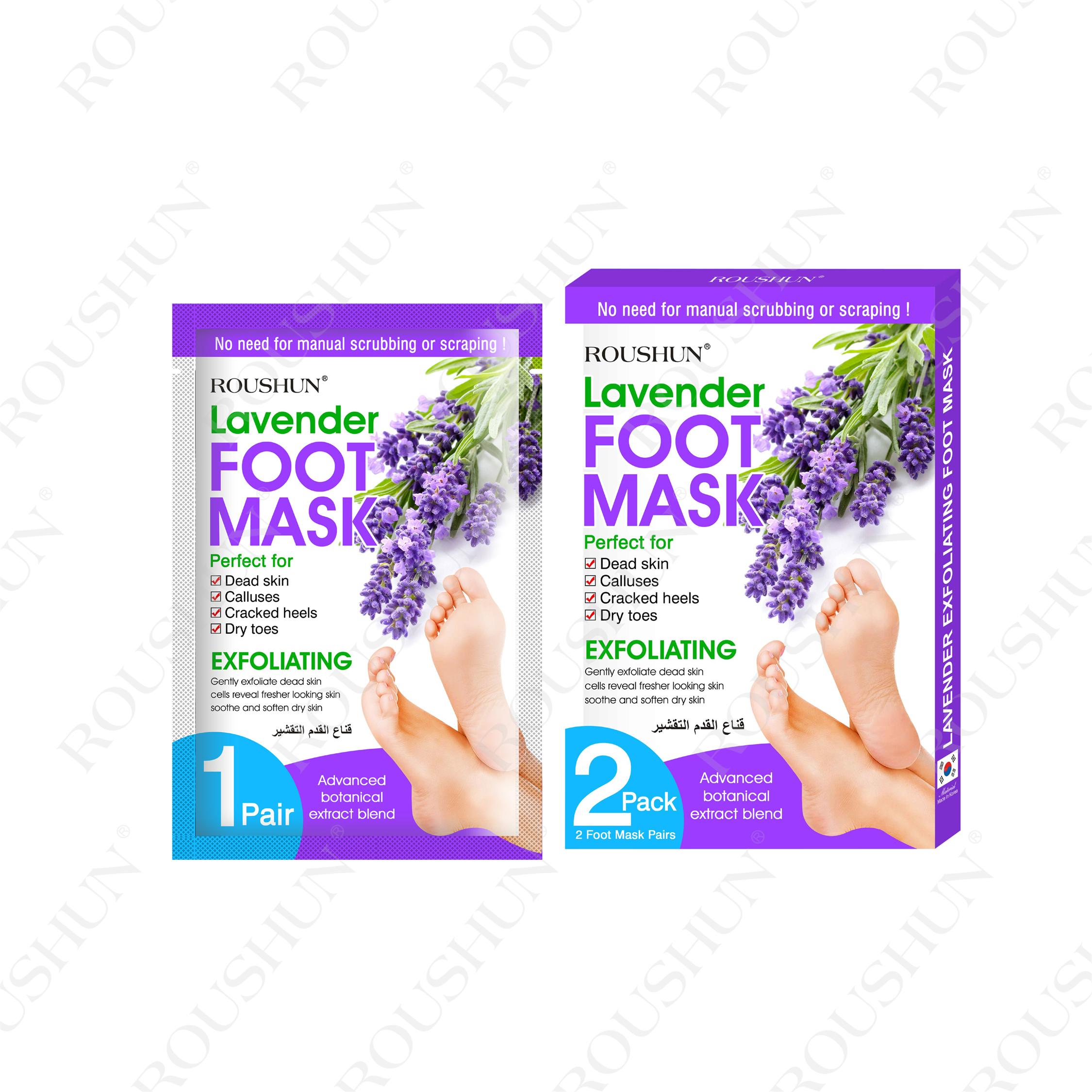 Маска для удаления омертвевшей кожи ног от производителя Roushun, пилинг, питательная отшелушивающая Лавандовая маска для ног