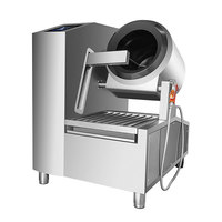Lestov Schnellrestaurant Automatische Trommel-Kochmaschine Induktions-Rührbratpfanne mit Automatischer Abschaltung, Sicherheit und Energiesparend, 8000W Elektrisch