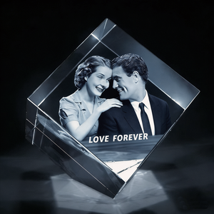 Puente pequeño 3D bloque de cubo de cristal grabado con láser de alta calidad K9 cristal liso 60mm 80mm corte esquina cristal bloque en blanco - Product Image 5