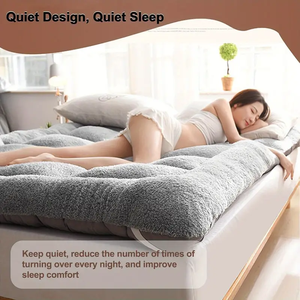 Matras lantai Jepang mewah, atasan kain berlapis tekstur lembut poliester bantalan tidur berkemah bantalan tidur tidak licin dapat dicuci dapat dilipat - Product Image 4