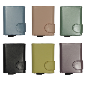 CardHoda Genuine Leather Slim <b>Wallet</b> With RFID Protection Fold Closure Short <b>Card</b> <b>Holder</b> Unisex Minimalist Design - Product Image 5