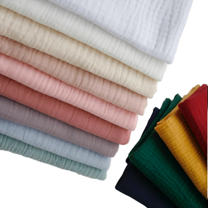 Couches pour bébés 100% coton biologique peigné, en mousseline tissée, <span class=keywords><strong>double</strong></span> couche, crêpe, <span class=keywords><strong>double</strong></span> face, respirantes, écologiques, unies, poids moyen - Product Image 1