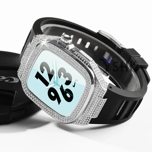 <span class=keywords><strong>Correa</strong></span> de Reloj Integrada Modificada con Incrustaciones de Diamantes de Alta Gama, 44 mm, 45 mm, para <span class=keywords><strong>Apple</strong></span> Iwatch Band <span class=keywords><strong>SE</strong></span> 8 7 6 5 Series - Product Image 1