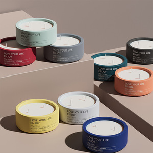Venta al por mayor vela perfumada de cerámica de lujo etiqueta personalizada velas vacías tarros para la decoración del hogar - Product Image 1