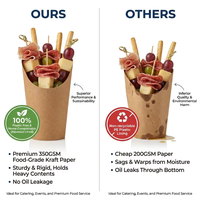 Boîte à repas jetable biodégradable en papier kraft robuste, écologique, à 3 compartiments, pour sushis et préparation de repas, personnalisable, vente en gros