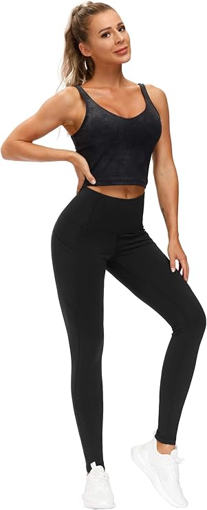 High Waist Yoga Pants with Pockets Tummy Control Sexy & Club Style Workout Running Yoga Leggings for Women All Seasons