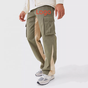 Nuovo Design pantaloni da strada bicolore Custom Logo pannello Color Block tattico pantalone Multi tasca <span class=keywords><strong>Cargo</strong></span> pantalone da uomo - Product Image 1