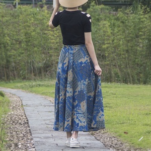 Womens Long Patchwork <strong>Skirts</strong> Thailand Clothes Ethnic Boho Pants Cotton Linen Hippie <strong>Gypsy</strong> Clothing Bohemian <strong>Skirt</strong> - Product Image 4
