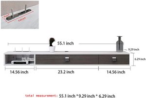 Floating TV Shelf,<strong>Wall</strong> <strong>Mounted</strong> Floating TV Stand <strong>Unit</strong> Me Dia Console <strong>Wall</strong> TV Console Cabinet <strong>Media</strong> - Product Image 4