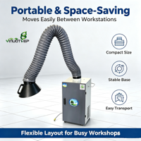 Purificateur de fumées de soudage à bras unique 2,2 kW avec protection anti-étincelles intégrée pour la sécurité