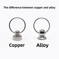 Boucle de suspension multi-anneaux électroplaquée quatre couleurs pour coque de téléphone et sac, avec fermoir de bijoux DIY en forme de tête de moine