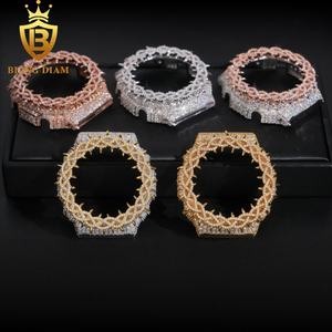 全钻石Bustdown GA2100手表荆棘表壳嵌框配件批发出冰Vvs1 D彩色硅石 - Product Image 3