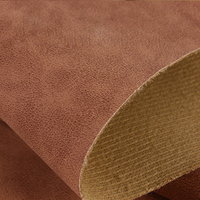 Dull Polish Matte Diagonale Nubuck Daim Synthétique PU Cuir pour Sacs Canapés-Tissus de Chaussures Imperméables Tissu de Rembourrage