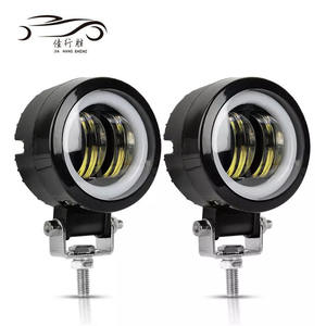 Luces antiniebla LED con DRL blanco brillante 6000K lámpara de trabajo LED REDONDA/cuadrada luces LED de coche 3 pulgadas <span class=keywords><strong>ojos</strong></span> de ángeles LED faro de motocicleta - Product Image 1
