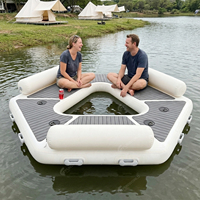 Plateforme gonflable de plage, équipement de jeux aquatiques, radeau flottant pour 6 personnes, flotteur gonflable pour la mer
