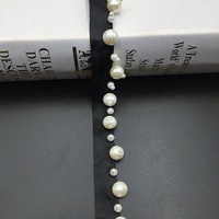 Vêtements Accessoires de bricolage Blanc Noir Perles Perlées Dentelle Garniture Sangle LT2547B