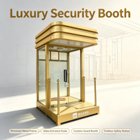 Caseta de Seguridad Móvil Personalizada, Quiosco de Comida Prefabricado para Exteriores, Sala de Vigilancia de Acero Inoxidable con Ventana de Vidrio para Seguridad en Apartamentos