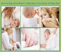 Lingettes en mousseline de coton bio personnalisables avec logo pour bébé, réutilisables, pour le nettoyage du visage, démaquillantes, douces, exfoliantes et délicates