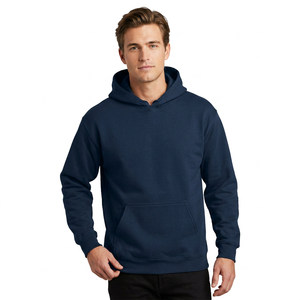 <b>Men's</b> Customized Colors Hooded Sweatshirt Regular Fit Cotton Fleece Casual <b>Pullover</b> with Front Pocket Winter Breathable Lined - Product Image 1