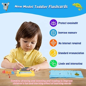 Tablette d'écriture 2 en 1 pour enfants, lecteur de cartes flash parlant anglais, machine d'apprentissage, jouets pour tout-petits, machine de lecture de cartes avec fonction de <span class=keywords><strong>dessin</strong></span> - Product Image 3