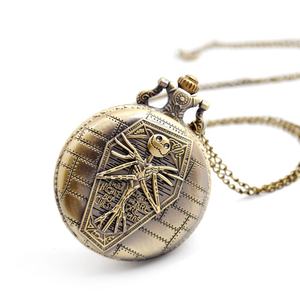 الجمجمة الرجعية الكلاسيكية جمع هدية مخصص ساعة جيب التذكارية ساعة جيب الحنين الوجه قلادة مصنع بالجملة - Product Image 2