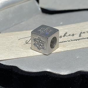 Componente de Joyería de Plata Pura S925, Colgante de Estrella Hexagonal, Diseño Vintage Cepillado, Simple y Moderno - Product Image 4