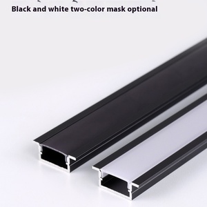 Nhà Máy Bán buôn tùy chỉnh LED dải ánh sáng nhôm hồ sơ lõm LED Nhôm hồ sơ kênh với khuếch tán trắng đen - Product Image 4