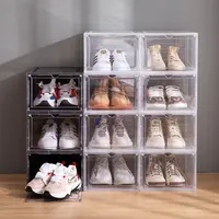 organizador sneaker container magnetic shoe box shoebox