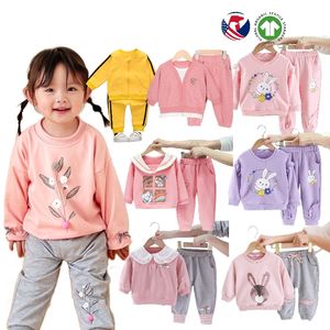Autunno inverno <span class=keywords><strong>vestiti</strong></span> per bambini tuta per bambini tuta per bambini da <span class=keywords><strong>1</strong></span> a 6 anni 2 pezzi set di abbigliamento per bambine - Product Image 1