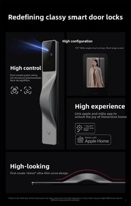 ลูกกุญแจอัจฉริยะ Luke V5Max พร้อมประตูสแตนเลส รองรับการสแกนเส้นเลือดฝ่ามือและใบหน้า วิดีโออินเตอร์คอม บันทึกข้อมูลบนคลาวด์ - Product Image 2