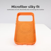 Étui de téléphone en cuir avec bouton IA à animation magnétique pour iPhone 17 Pro/17 Pro Max, compatible avec la charge sans fil et le bouton de la caméra