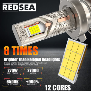หลอดไฟหน้ารถยนต์ REDSEA 2025 R36 <span class=keywords><strong>Super</strong></span> Bright LED H7/H11/H1/9005-9007/H4 320W 10000LM IP68 กันน้ำ 50000 ชั่วโมง สำหรับ HILUX/X5/A4/A1/A8 - Product Image 3