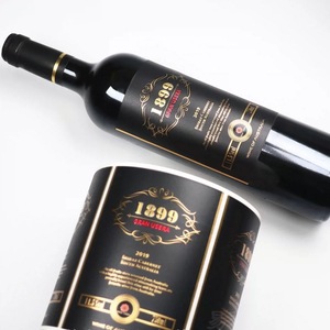 <span class=keywords><strong>Étiquette</strong></span>s personnalisées pour boissons et vins, autocollants en <span class=keywords><strong>papier</strong></span> <span class=keywords><strong>kraft</strong></span> gaufré avec estampage à chaud, autocollants adhésifs pour emballage de vin rouge, autocollants avec logo - Product Image 1