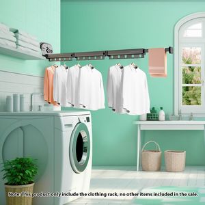 DB 127.5cm support de séchage debout moderne pour porte-vêtements en aluminium pliable extérieur pour voyage à domicile utilisation murale - Product Image 3