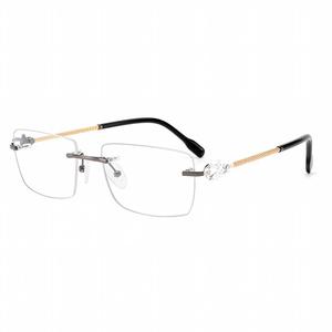 Occhiali Senza Montatura all'Ingrosso, Nuovo <span class=keywords><strong>Design</strong></span>, Montature Ottiche in Metallo con Motivi Stampati alla Moda - Product Image 5