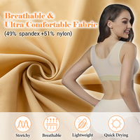 Soutien-Gorge de Compression Chirurgical Post-Opératoire à Fermeture Avant pour Femme, Correcteur de Posture, Haut Court Remontant, Grandes Tailles