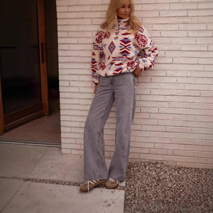 <span class=keywords><strong>Felpa</strong></span> in <span class=keywords><strong>peluche</strong></span> autunnale Casual Anti-Pilling Anti-strizzacervelli con stampa geometrica azteca occidentale da <span class=keywords><strong>donna</strong></span> 2025 - Product Image 4