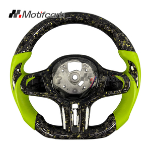 พวงมาลัยคาร์บอนไฟเบอร์แบบฟอร์จสีเขียวสั่งทำพิเศษสำหรับ BMW 2017-2026 M2 M3 M4 M5 G20 G21 G22 G30 X3 X4 X5 G01 G02 G05 G80 G29 - Product Image 1